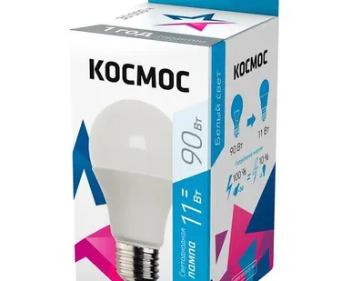 фото Лампа светодиодная A60 11Вт 4500К E27 220В КОСМОС LkecLED11wA60E2745