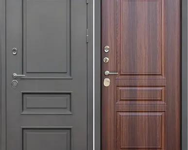 фото Входная дверь ТЕРМО Аляска муар коричневый-коньяк АСД