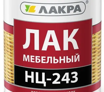 фото Лак ЛАКРА Лак для отделки мебели ЛАКРА НЦ-243 0,7 кг матовый