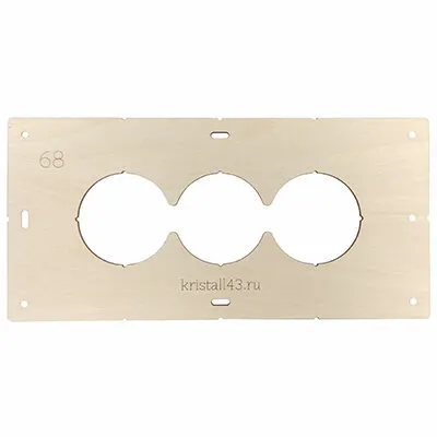 Фото №0 Шаблон для разметки установочных коробок на 3 отверстия 68мм