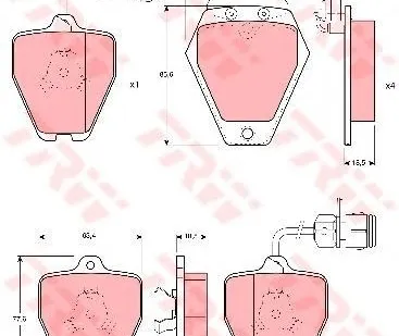 фото Комплект тормозных колодок, дисковый тормоз TRW GDB1162 Колодки тормозные