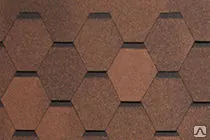 фото Гибкая черепица серия Нордик коричневый с отливом