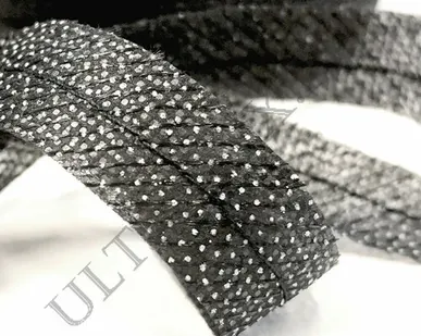 фото Лента нитепрошивная по косой прошитая по центру, арт.WK-55Z, 15мм, цв.черный (рулон 100 метров)