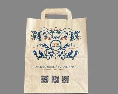 фото Пакет КРАФТ 370*320*200 ммс Вашим логотипом. Печать от 1 дня