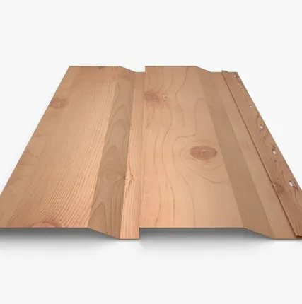 Фото №0 Сайдинг Металлический сайдинг «Корабельная доска» покрытие 3D сосна Россия, 0.45-0.5 мм