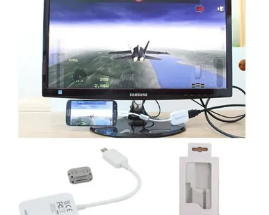 фото HDTV Adapter Адаптер HDMI преобразовывает вид из телефона на экран телевизо