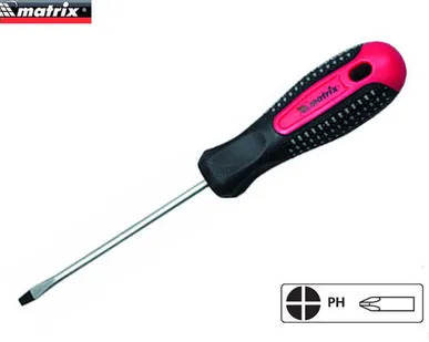 фото Отвертка Fusion, Ph3 х 250 мм, CrV, 3-х anti slip" MATRIX