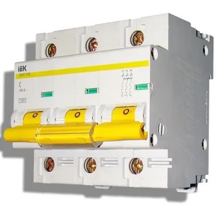 Фото №0 Автоматический выключатель-3 р ВА 47-100 10кА 50 А ИЭК