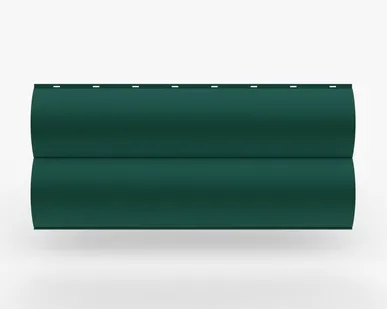 фото Сайдинг Металлический сайдинг «Бревно» Premium, 0.5 мм RAL 6026, Зеленый опал