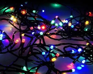 фото Гирлянда "Нить" DC-LD120-M-E 120 LED мульти уличная колпачек "кристалл" SHLights 4690601042910