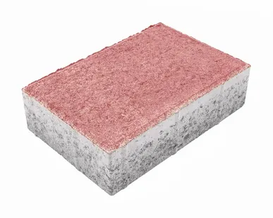 фото Тротуарная плитка Берит Прямоугольник Красная 300х200х80 на белом цементе