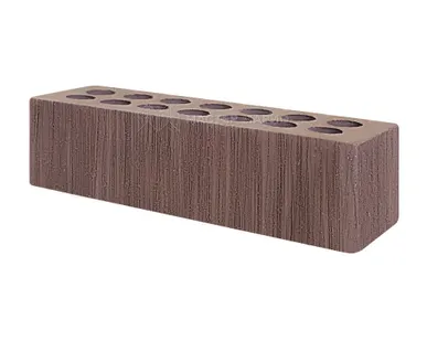 фото Кирпич лицевой керамический «Шоколад» «Береста» пустотелый Евро одинарный