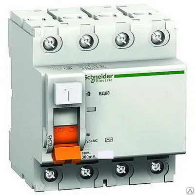 Фото №0 Устройство защитного отключения 4р 63а/300мА SСHNEIDER Electric