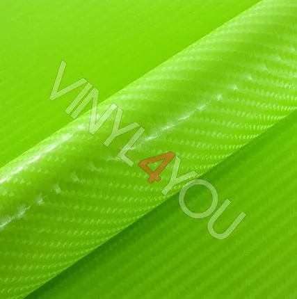 Фото №0 Пленка Салатовый глянцевый карбон 4D