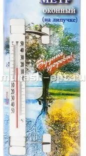 фото Термометр оконный "Липучка" 25*210мм (50)