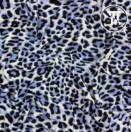 Фото №0 Масло принт Леопард, цв. Голубой