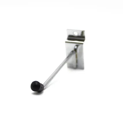 Фото №0 Крючок металлический на экономпанель 100мм, d.5мм, хром, c наконечником