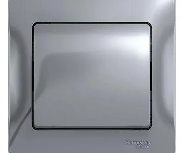 фото Выключатель 1-кл. СП Glossa 10А IP20 (сх. 1) 10AX в сборе алюм. SE GSL000312