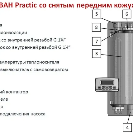 Фото №7 Электрокотел Эван Practic 3 кВт с ротацией ТЭНов и погодозависимостью
