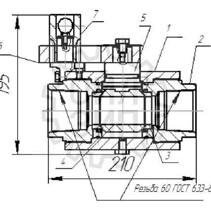 Фото №2 В наличии на складе - Кран КШ АФНИ 50х70 АФНИ.306121.005 АСК 50.70.000 ОФСП.306121.005 ДУ-50 Ру-70 АСК 50.70.000 цена
