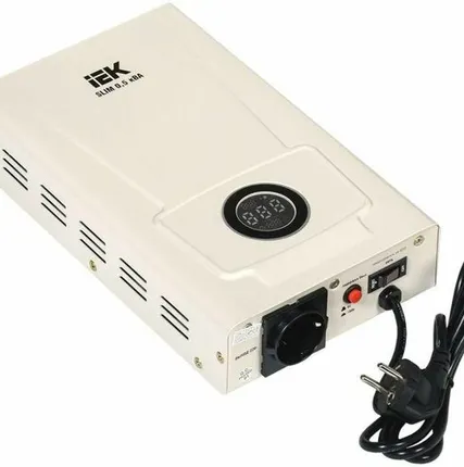 Фото №0 Стабилизатор напряжения 1ф 0.5кВА SLIM настенный IEK IVS22-1-D05-09