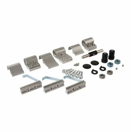 Фото №0 Петля дверная подшипниковая ELEMENTIS new, 3-х секционная, м/о 67, крепление на холодный профиль, неокрашенная