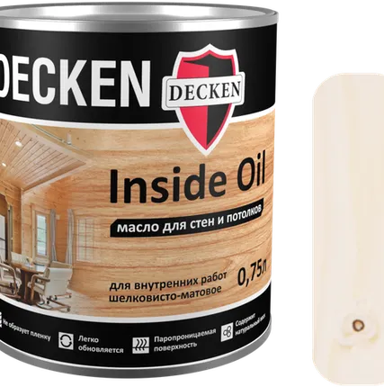 Фото №0 Масло для стен и потолков Decken Insidе Oil белое 0,75