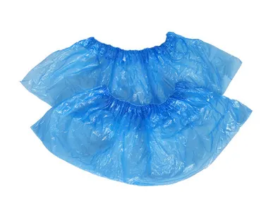 фото Гладкие полиэтиленовые бахилы «Эконом», голубые