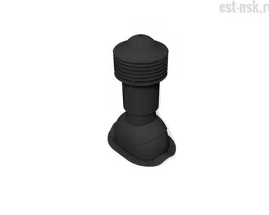 фото Труба вентиляционная неутепленная Viotto для металлочерепицы, 125х650 мм, Чёрный