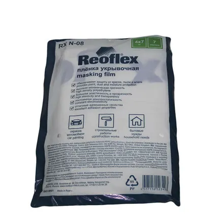 Фото №0 Автоаксессуары REOFLEX Пленка защитная укрывочная Reoflex 4*7м (7мкм)
