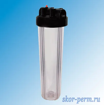 Фото №0 Корпус для фильтра магистрального BB 20&quot; прозрачный 1&quot; без фильтра