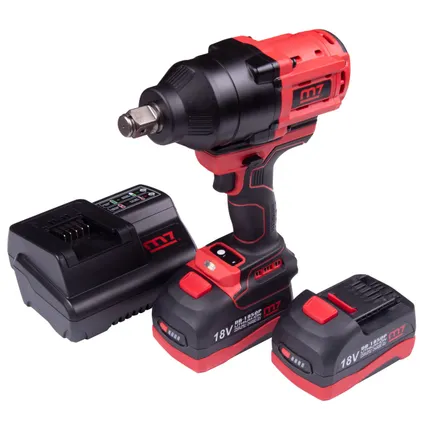 Фото №3 Гайковерт аккумуляторный ударный 3/4 quot;, 1900 Нм, 18 В, 4 предмета, кейс MIGHTY SEVEN DW-601A