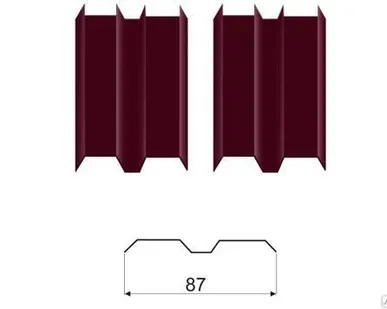 фото Металлический штакетник ШТ-87 3005 красное вино