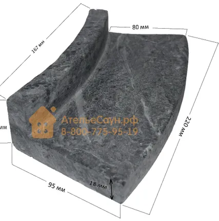 Фото №1 Талькохлоритное ограждение для печи Sawo Tower TH3/TH2-CNR угловое (арт. TH-GUARD-S2-CNR)