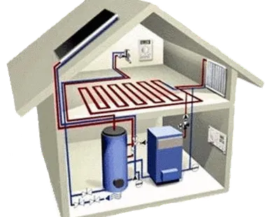 фото Комплексная комплектация коттеджей системами отопления, водоснабжения