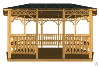 Фото №0 Беседка деревянная "АРТ 09"