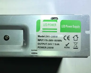 фото Блок питания IP20 24V-200W, открытый