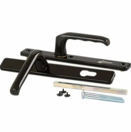 Фото №0 Гарнитур нажимной HOPPE London со сплошной накладкой (30 мм ширина профиля 67-72 мм), коричневый