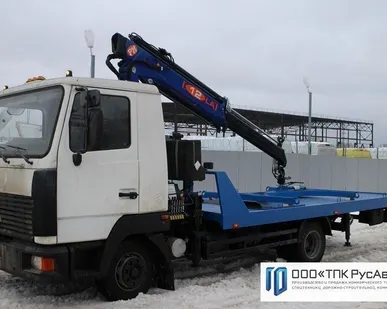 фото МАЗ 4370 с прямой платформой с КМУ PM12