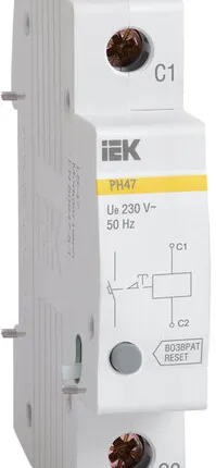 Фото №0 Расцепитель независимый РН47 новая серия на DIN-рейку для автомат. выкл. ВА47-29/ВА47-100 MVA01D-RN IEK (ИЭК)