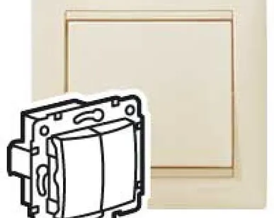 фото Механизм выключателя 2-кл. СП Valena 10А IP31 сл. кость (DIY-упак.) Leg 695605