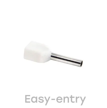 Фото №0 Наконечник штыревой втулочный изол. НШвИ(2) 0.5-8 (уп.50шт) EKF nhvi2-0.5-8