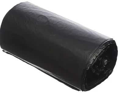 фото Мешки для мусора, 120 литров, 70х110 см, ПСД, черные, 25 штук в рулоне