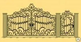 фото Ворота с горячей ковкой, арт. МВ.28