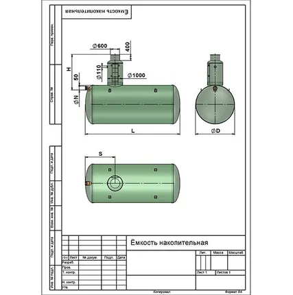 Фото №2 Емкость для воды из стеклопластика 5м3