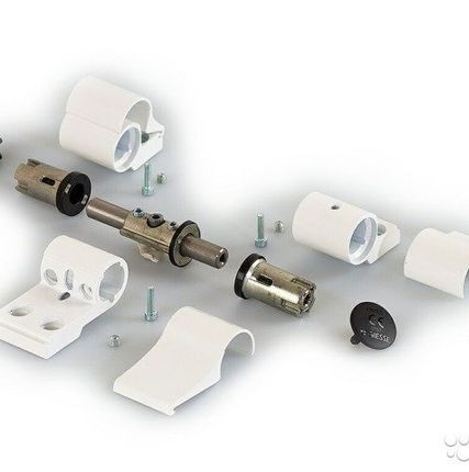 Фото №0 Петля domina HP NEW 3-х секц бел RAL9010