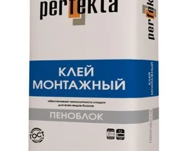фото PERFEKTA Клей монтажный в Крыму для газобетона "Лайтблок", 25кг