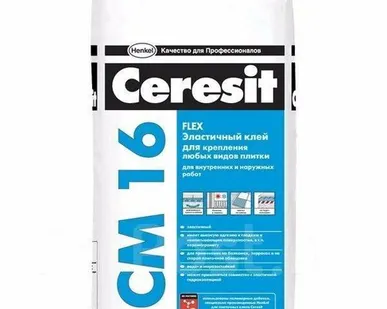 фото Клей для плитки Церезит СМ-16 эластичный 25 кг