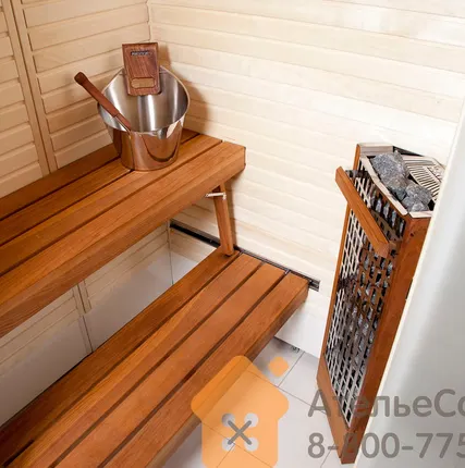 Фото №1 Сауна Harvia SmartFold SF1212L (складываение влево, 1200х1200х2080 мм, стены из осины, полки из термоосины)