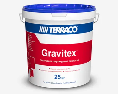 фото Штукатурка акриловая Terraco Gravitex Roller acrylic Exterior ведро 25 кг 6177225